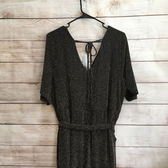 TORRID SHIMMER SURPLICE METALLIC JUMPSUIT - Picture 6 of 9